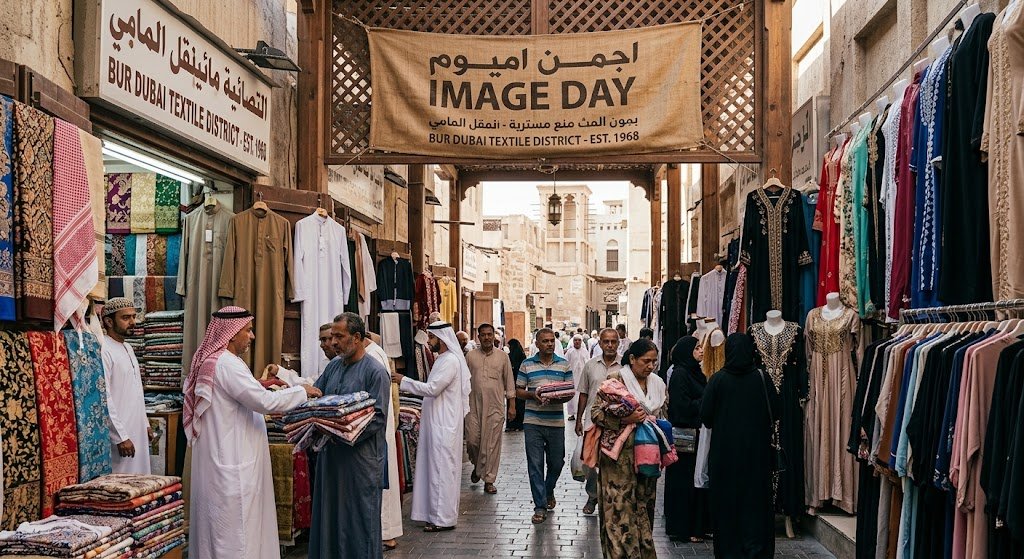 Traditional clothing shopping in Dubai for kandura fabrics and tailoring options